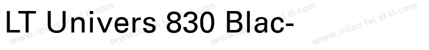 LT Univers 830 Blac字体转换